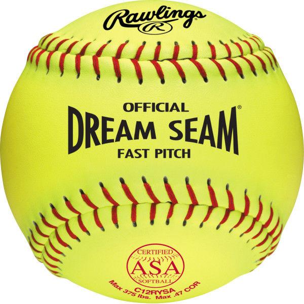 Rawlings Dream Seam USA (ASA) Fastpitch Softball - One Dozen  C12RYSA