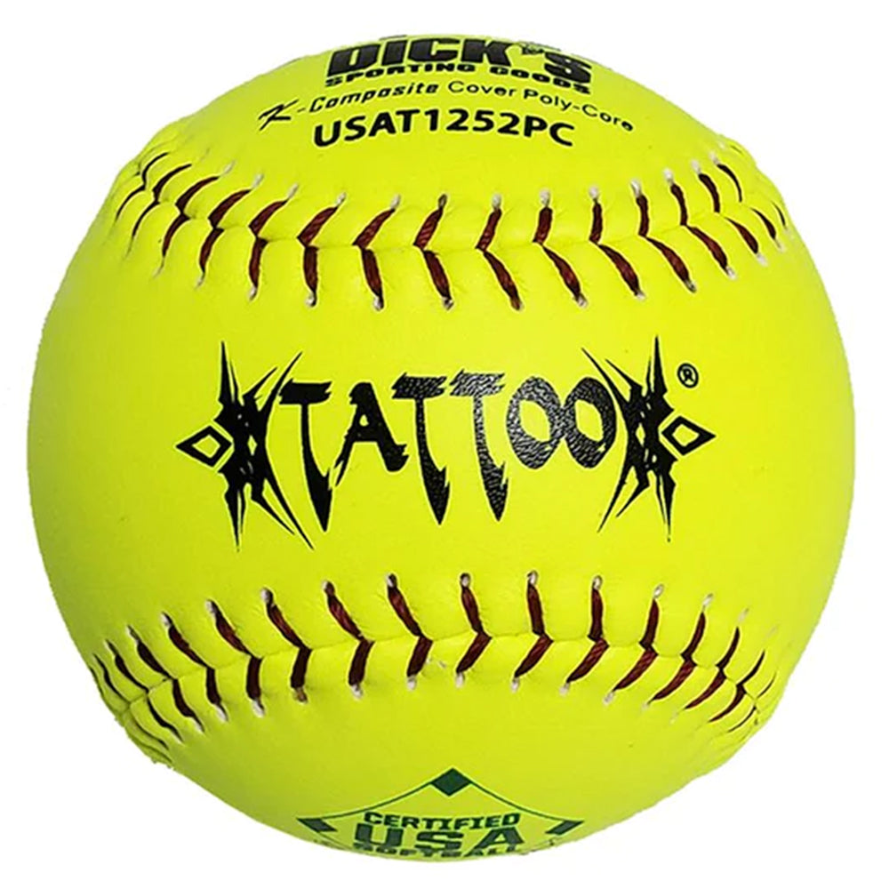 AD Starr Tattoo 52-300 12 Inch USA (ASA) Slowpitch Softball - One Dozen: USAT1252PC