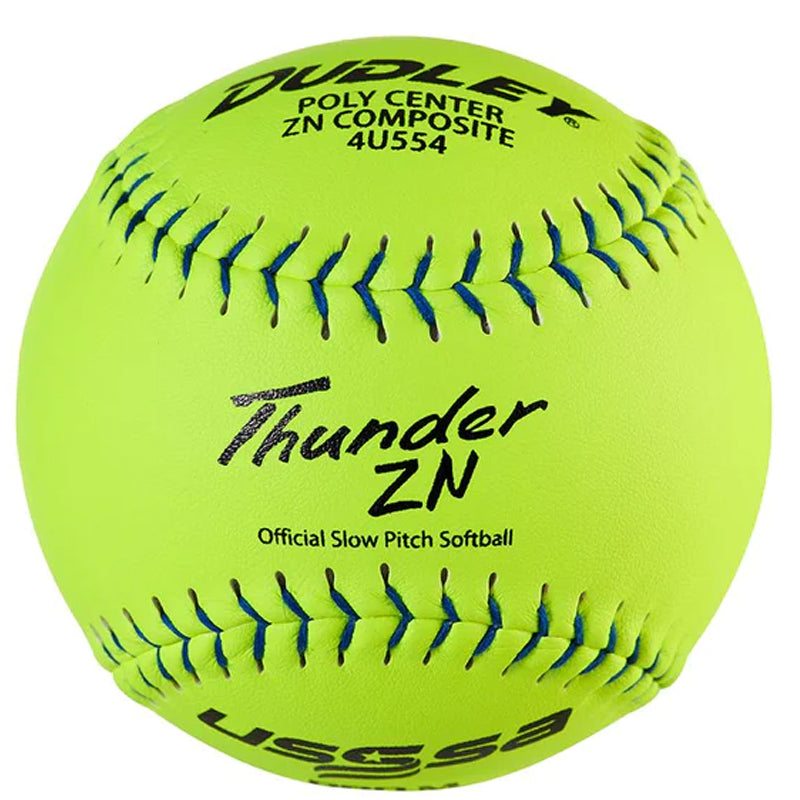 Dudley Thunder ZN12 Slowpitch Softball 12 USSSA PRO M  One Dozen:  4U554