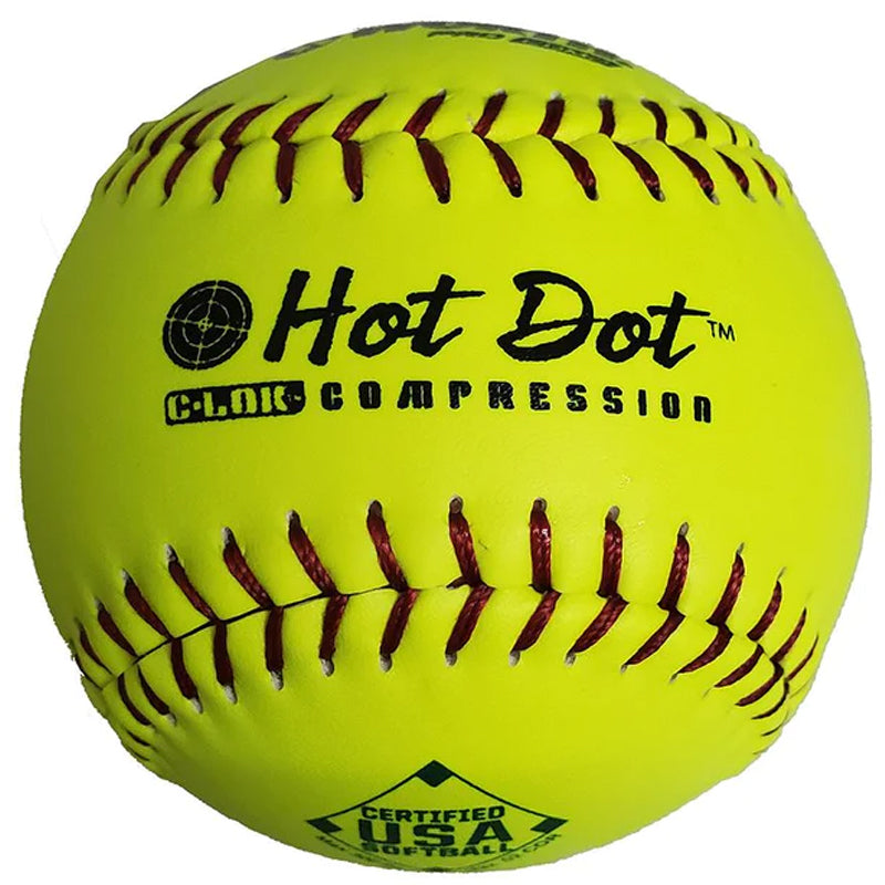 Worth Hot Dot Pro-Comp USA (ASA) Softball 12 Inch (Dozen): AHD12CY