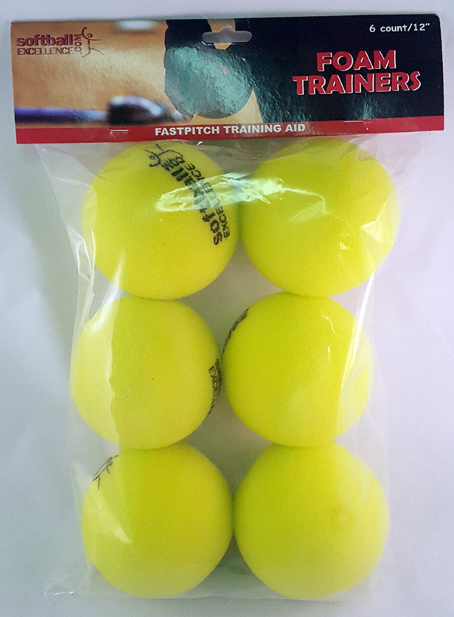 Softball Excellence Foam Trainers Training Softballs (6 Balls): 0305